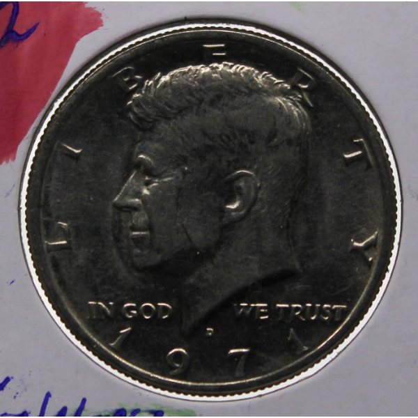 1971 USA KENNEDY LIBERTY HALF DOLLAR
