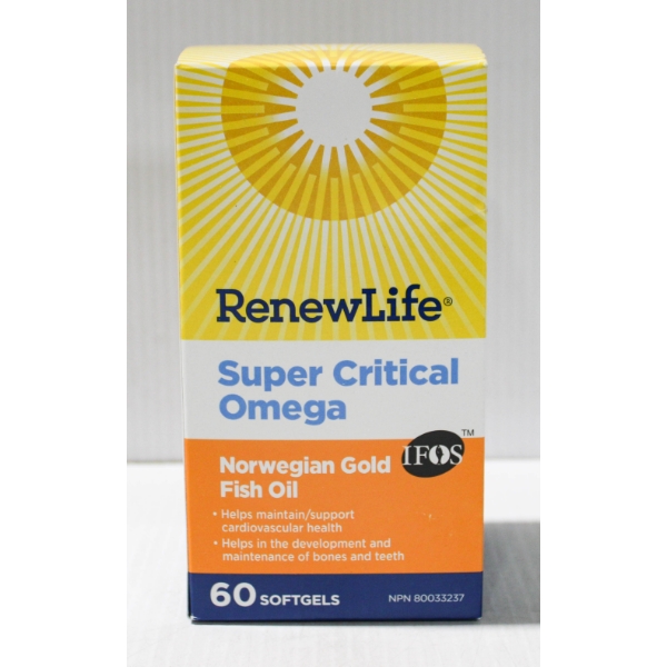 RENEW LIFE SUPER CRITICAL OMEGA NORWEGIAN GOLD FISH OIL 
