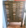 Image 1 : VINTAGE 30 DRAWER METAL ORGANIZER W/ CONTENTS