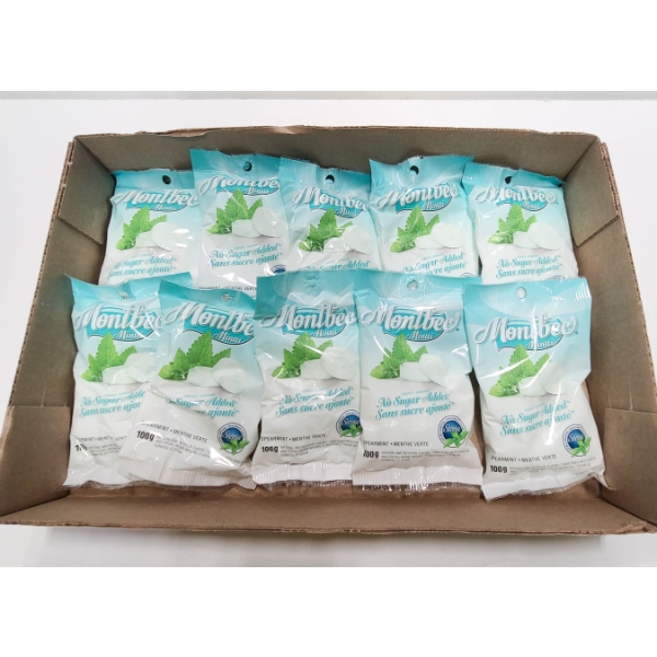 10 PKS X 100G MONTBEC SPEARMINT NO SUGAR ADDED CANDY