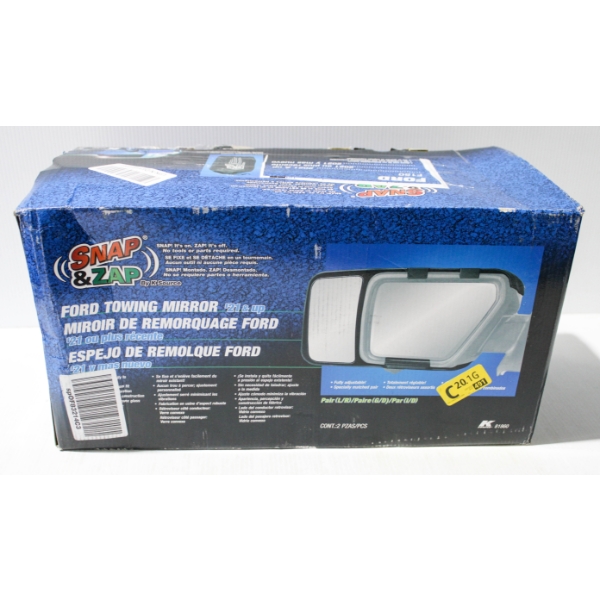 NEW SNAP & ZAP FORD TOWING MIRRORS - 2021 & UP