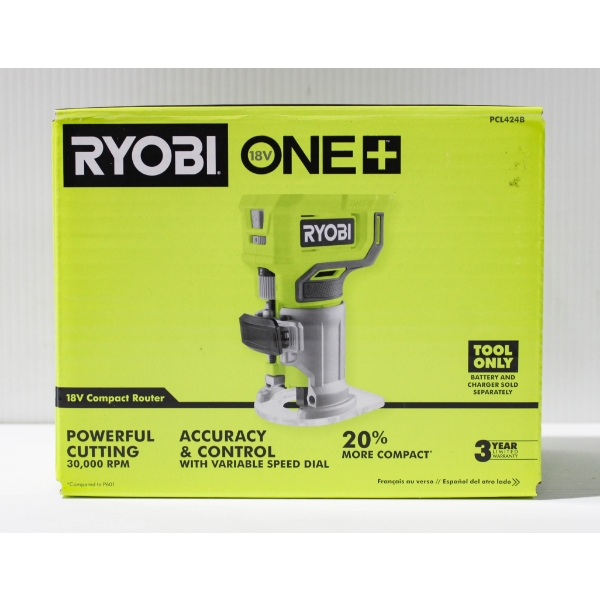 NEW RYOBI 18V CORDLESS COMPACT ROUTER - MODEL PCL424B