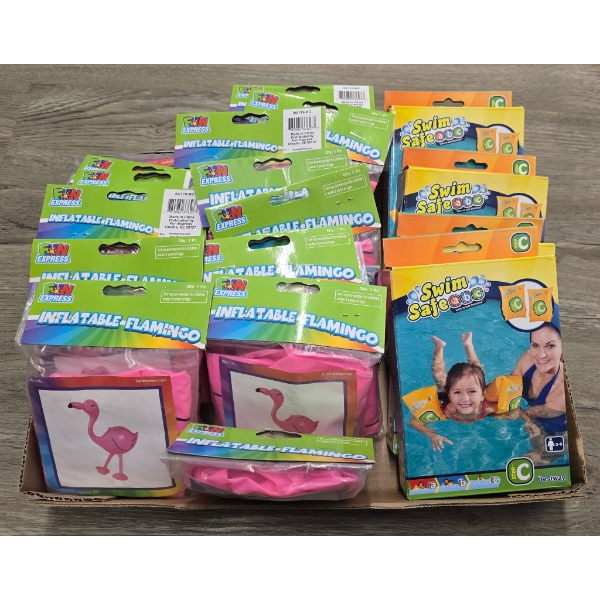 INFLATABLE FLAMMINGO'S & KIDS WATER WINGS