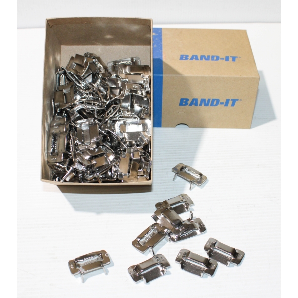 100PC BAND-IT EAR-LOKT BUCKLES - 3/4" STAINLESS STEEL
