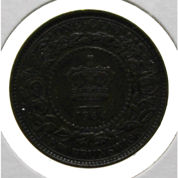 1864 VF/EF NEWBRUNSWICK LARGE PENNY