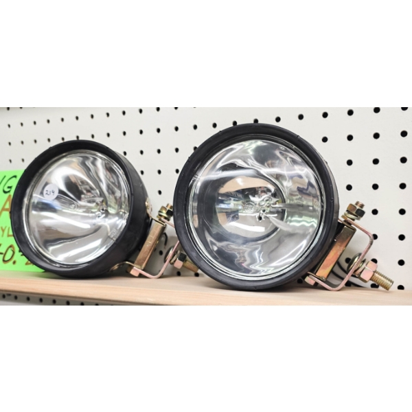 2 NEW UBL 5" FOG LIGHTS - 12V W/ BRACKETS