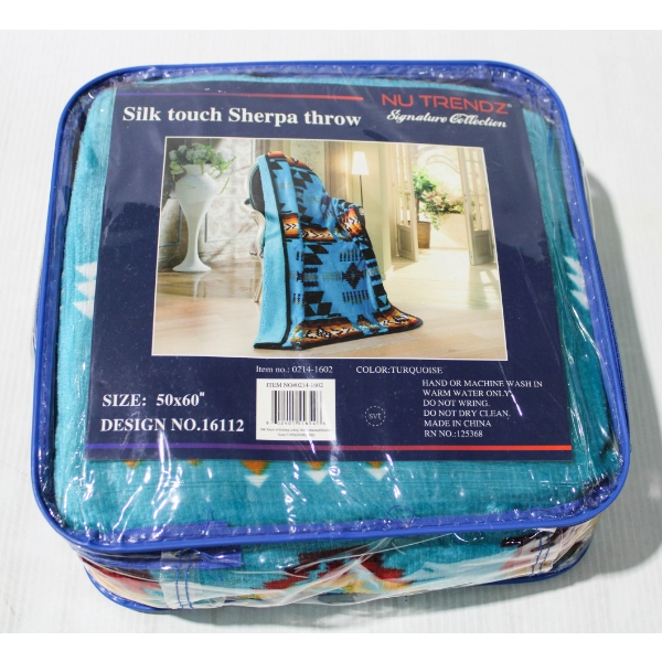 NEW SILK TOUCH NU TRENDZ SHERPA THROW