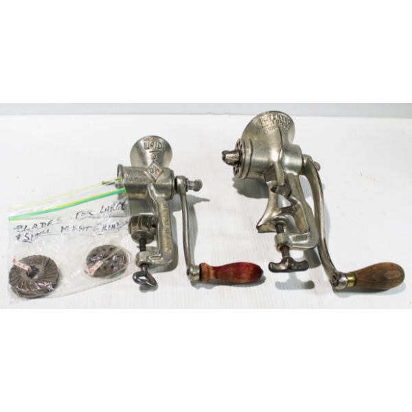 TWO VINT. MEAT GRINDERS
