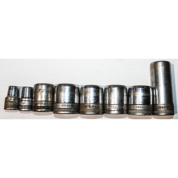 S-K #40820 LONG SOCKET & S-K 12 POINT STD. SOCKETS