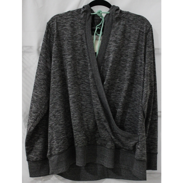 NEW WOMEN'S ACTIVE ZONE CROSSOVER SHIRT W/ HOOD - SIZE L