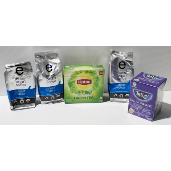 ETHICAL BEAN DECAF COFFEE & ASST. TEA 