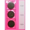 Image 1 : 1932, 33 & 34 KING GEORGE V 1 CENT SET