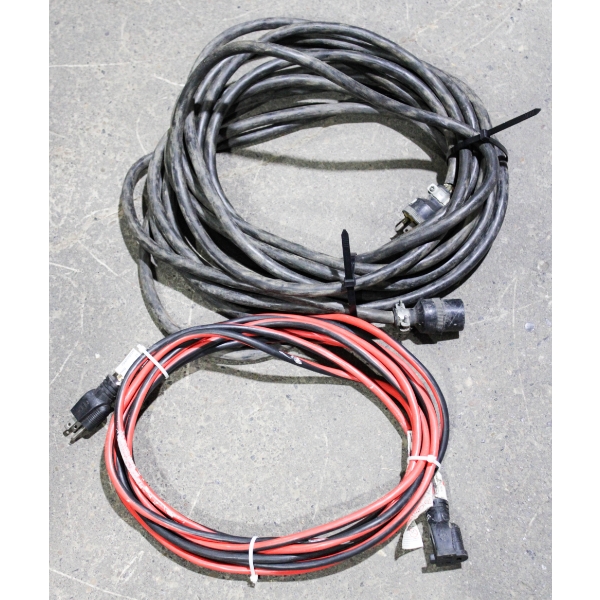 TWO HEAVY DUTY EXTENSION CORDS