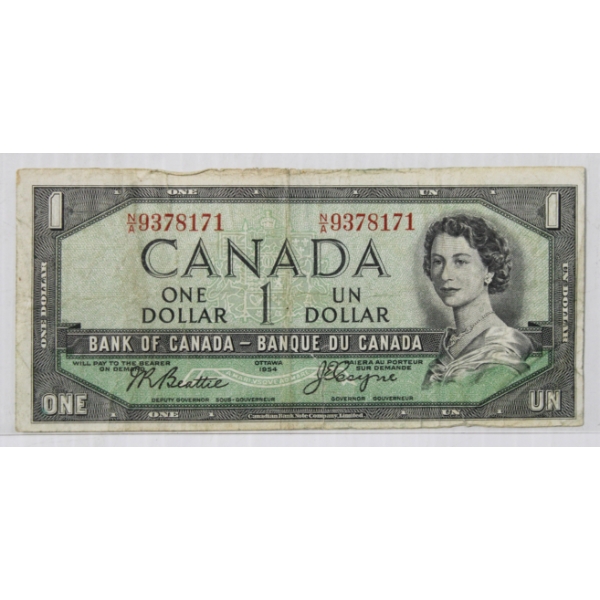 1954 CANADA DEVILS FACE $1 BANK NOTE
