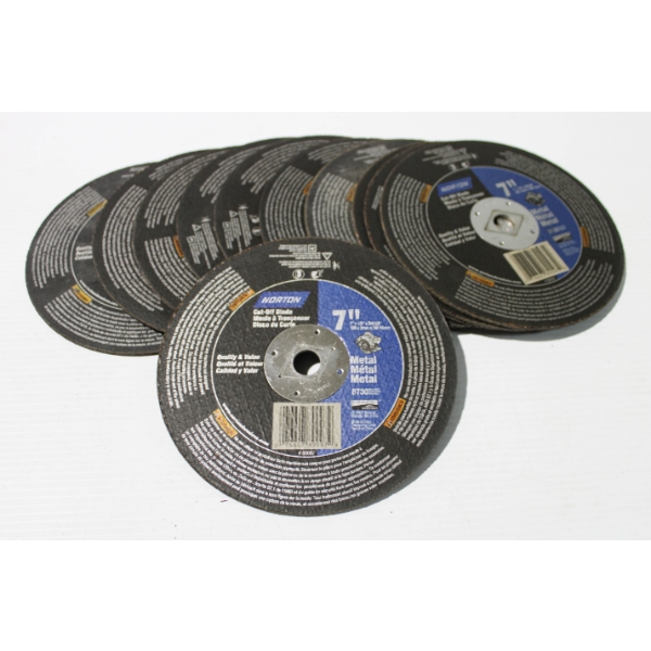 11 NEW NORTON CUT OFF BLADES - 7" X 1/8" X DM-5/8"
