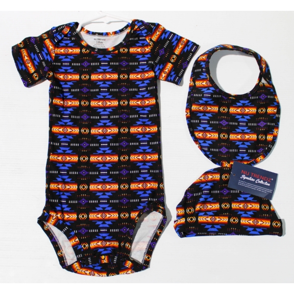 NEW 3PC NU TRENDZ BABY ONSIE W/ CAP & BIB - 18 MONTH