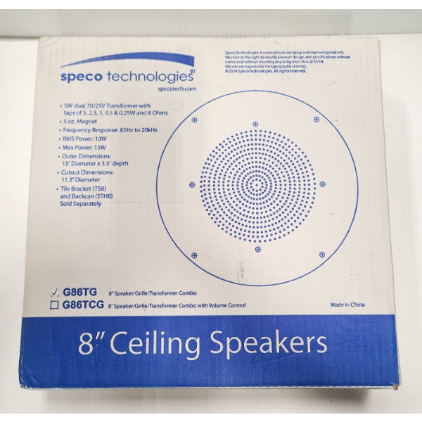 SPECO 8" CEILING SPEAKER