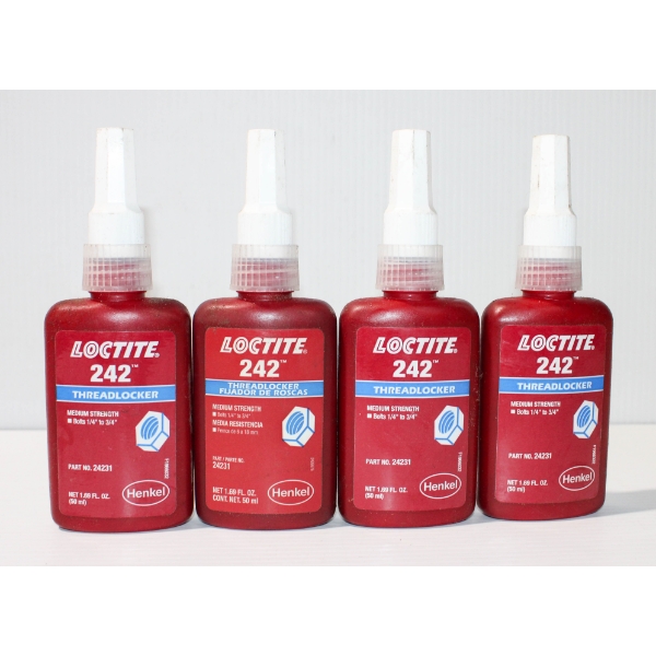  4 X 50ML LOCTITE 242 THREADLOCKER - MED. STRENGTH