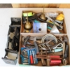 Image 1 : TWO FLATS OF ASSORTED TOOLS, CABLE AND HARDWARE