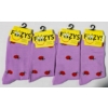Image 1 : 4PR NEW UNISEX FOOZYS SOCKS - LADYBUG - PURPLE