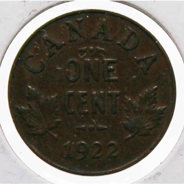 1922 CANADA SCARCE KEY DATE PENNY