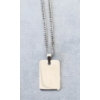 Image 1 : 24" STAINLESS STEEL CHAIN W/ PENDANT - ENGRAVABLE