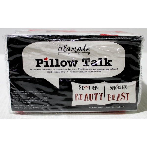 2 NEW SLEEPING BEAUTY/SNORING BEAST ALAMODE PILLOWCASES