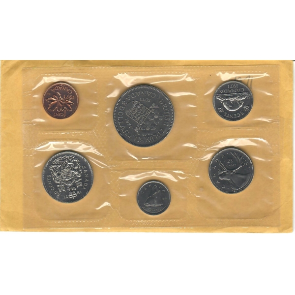 1871-1971 CANADA PROOF MINT SEALED COIN SET