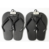 Image 1 : 2 NEW BLACK FLIP FLOPS - SIZE LARGE