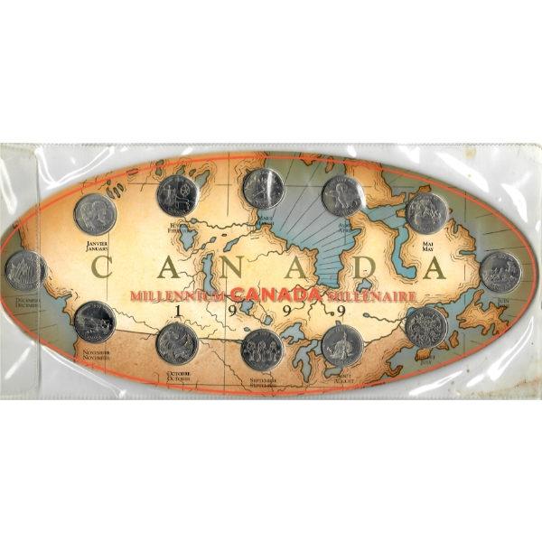 1999 CANADA MINT MILLENIUM QUARTER SET