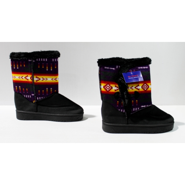 NEW WOMEN'S NU TRENDZ BOOTS - SOUTHWEST DESIGN - PURPLE
