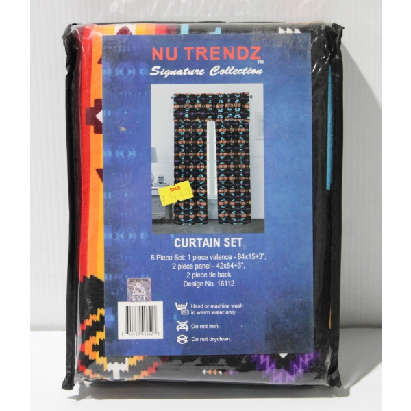5PCS NEW NU TRENDZ CURTAIN SET