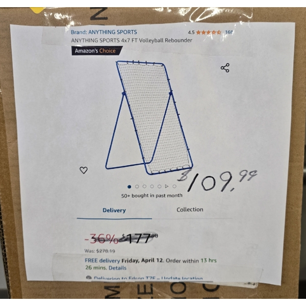 ANYTHING SPORTS 4X7FT VOLLYBALL REBOUNDER