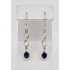 Image 1 : .925 SILVER SAPPHIRE EARRINGS