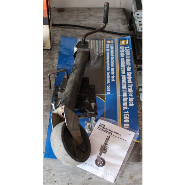 1,500LB BOLT-ON SWIVEL TRAILER JACK
