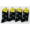 Image 1 : 4PR NEW UNISEX FOOZYS SOCKS - TURTLE - BLK
