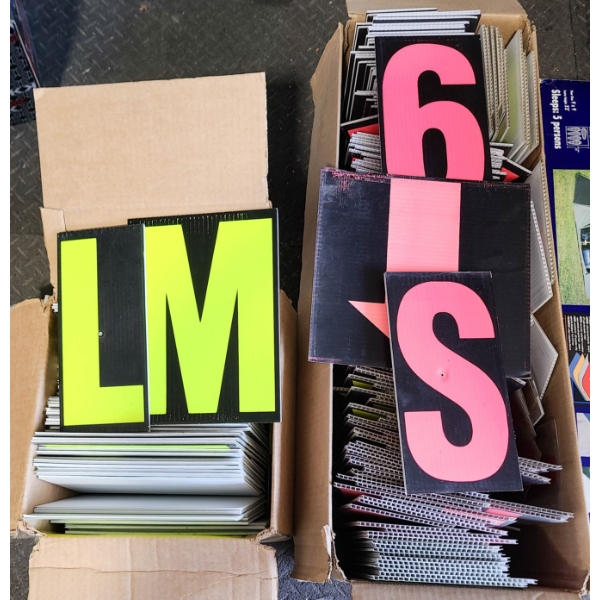 ELASTOPLAST COMMERCIAL LETTER/ NUMBER SIGN CARDS 