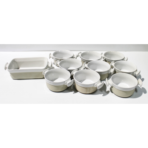 10 PC TRUDEAU ONION SOUP BOWL SET