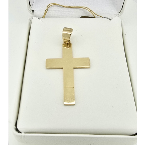 10K GOLD CROSS PENDANT 7.7G