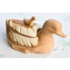 Image 1 : POTTERY DUCK & DUCKLING LIDDED CONTAINER 