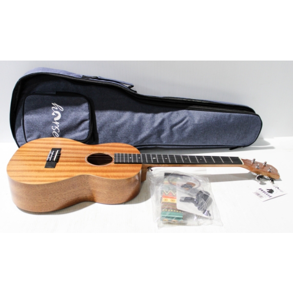 NEW HORSE UKULELE W/ CASE & ACCESSORIES - BEGINNER