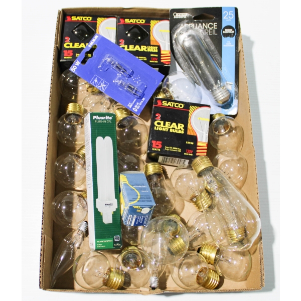 NEW LIGHT BULBS - ASST. SIZE & TYPE