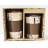Image 1 : 2PC CERAMIC TRAVEL MUG GIFT SET W/ LIDS