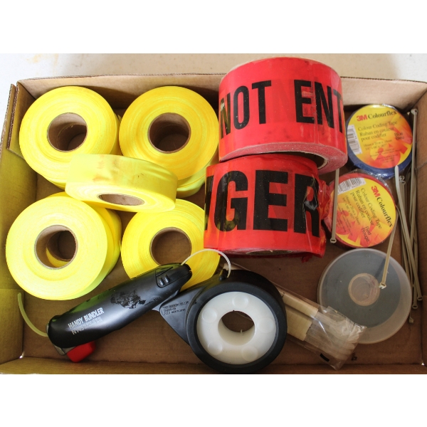 ASSORT. JOBSITE SAFETY TAPE, ELECTRIC TAPE AND MORE