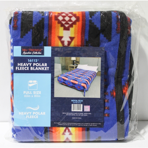 NEW NU TRENDZ ROYAL BLUE HEAVY POLAR FLEECE