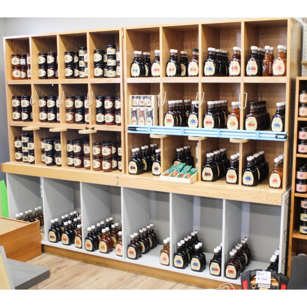 THREE WOOD SHELVES - CONTENTS NOT INCLUDED