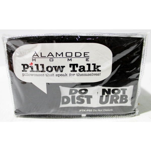 2 NEW DO NOT DISTURB ALAMODE PILLOWCASES - 20" X 27"