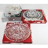 Image 1 : 2 GLASS PLATTERS 1 FLORAL DIVIDED RELISH BOWL