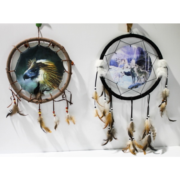 2 NEW DREAM CATCHERS - EAGLE & WOLF