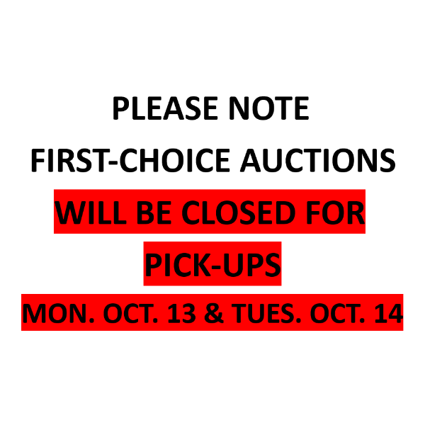 SHOP CLOSED OCT. 13 & 14